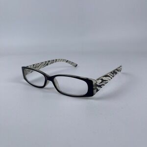 Gammaray GR902-R175 C3 Unisex Eyeglasses Frame Black White Rectangle‎ Full Rim